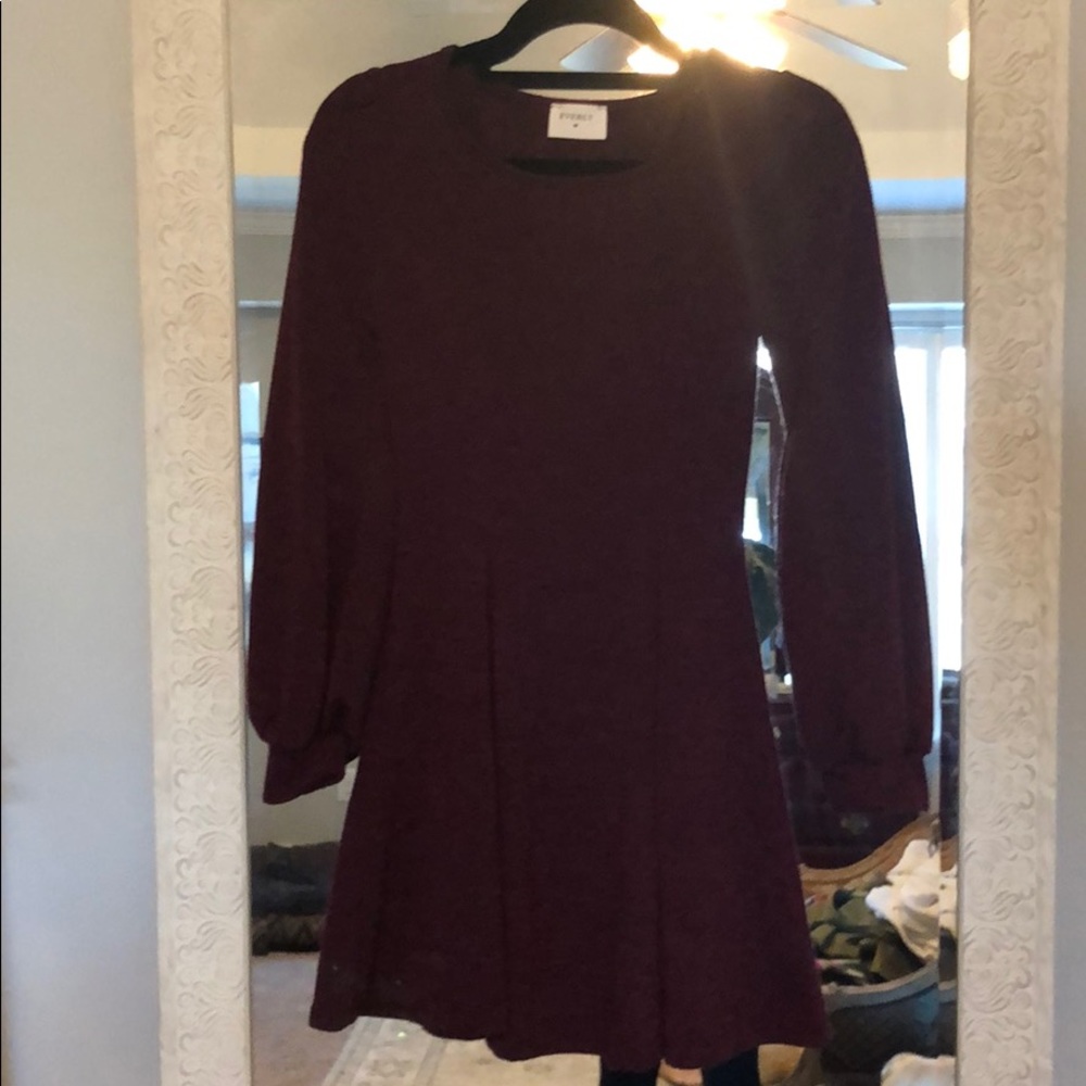 Maroon Sweater Dress